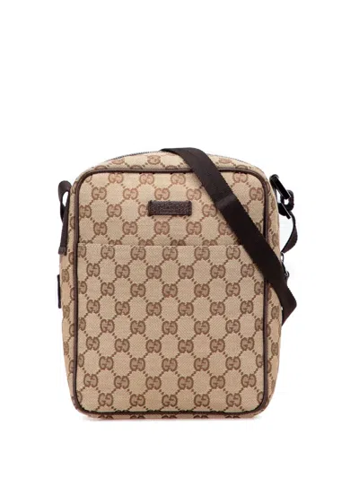 Pre-owned Gucci 2000-2015 Gg Canvas Crossbody Bag In Brown