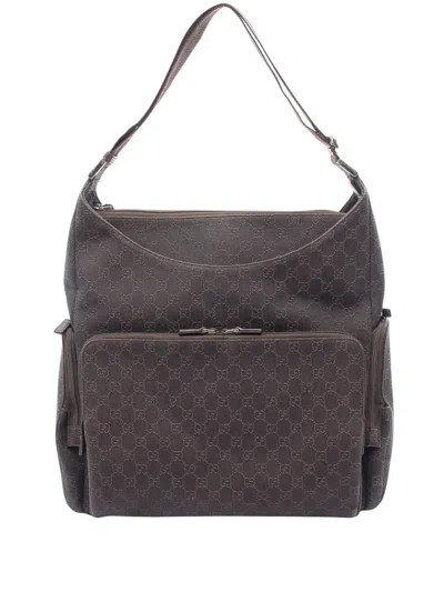 Pre-owned Gucci 2000-2015 Gg Canvas Crossbody Bag In Brown