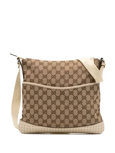 Pre-owned Gucci 2000-2015 Gg Canvas Crossbody Bag In Brown