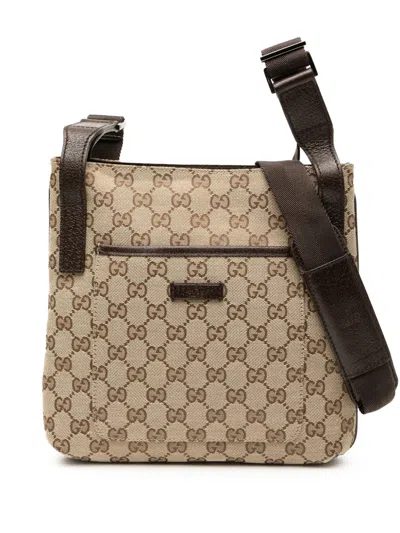 Pre-owned Gucci 2000-2015 Gg Canvas Crossbody Bag In Brown