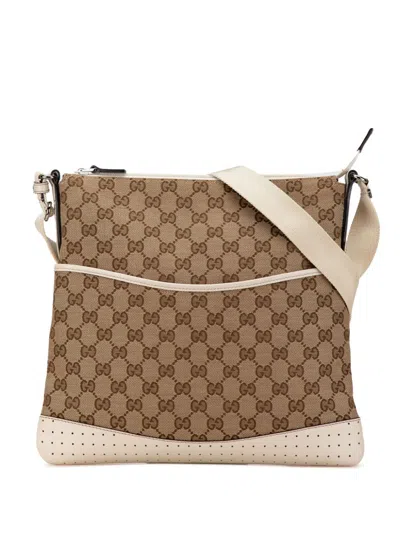 Pre-owned Gucci 2000-2015 Gg Canvas Crossbody Bag In Brown