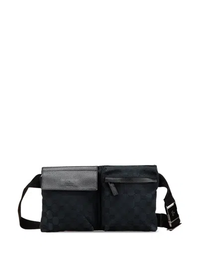 Pre-owned Gucci 2000-2015 Gg Canvas Double Pocket Belt Bag