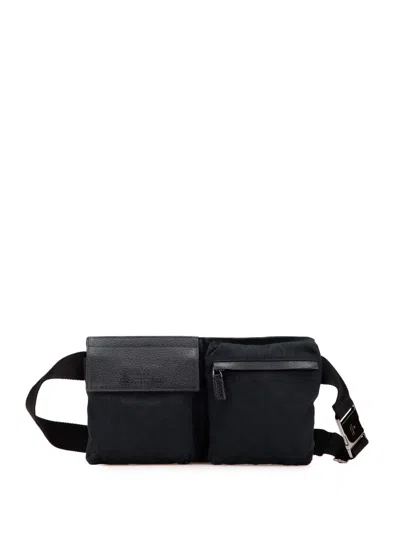 Pre-owned Gucci 2000-2015 Gg Canvas Double Pocket Belt Bag