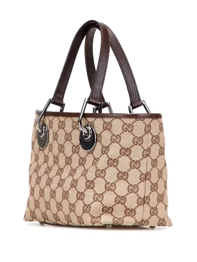 Pre-owned Gucci 2000-2015 Gg Canvas Eclipse Handbag In Brown