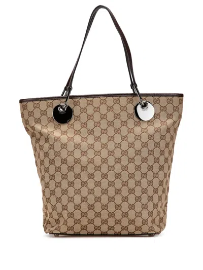Pre-owned Gucci 2000-2015 Gg Canvas Eclipse Tote Bag