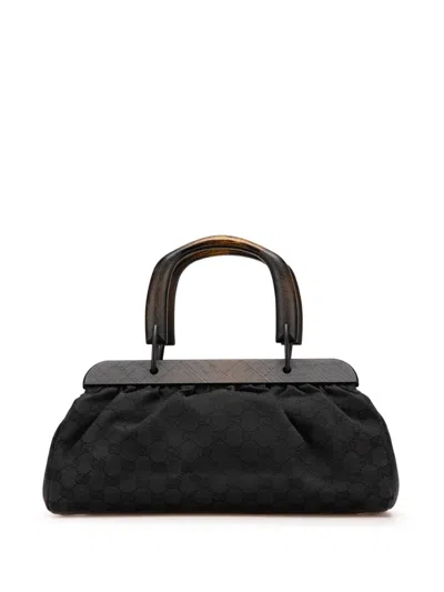 Pre-owned Gucci 2000-2015 Gg Canvas Handbag In Black
