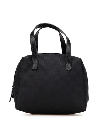 Pre-owned Gucci 2000-2015 Gg Canvas Handbag In Black