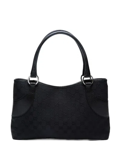 Pre-owned Gucci 2000-2015 Gg Canvas Handbag In Black