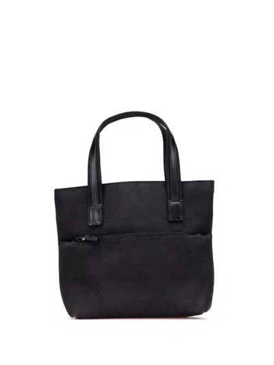 Pre-owned Gucci 2000-2015 Gg Canvas Handbag In Black
