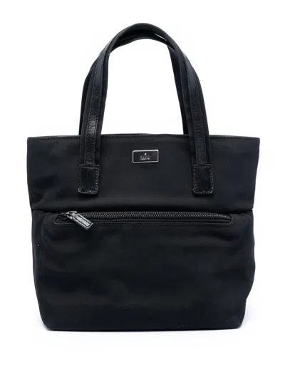Pre-owned Gucci 2000-2015 Gg Canvas Handbag In Black