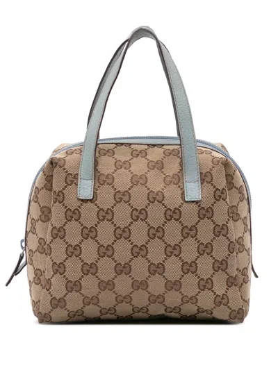 Pre-owned Gucci 2000-2015 Gg Canvas Handbag In Blue