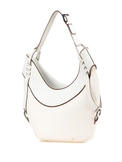 Pre-owned Gucci 2000-2015 Gg Canvas Hobo Bag In White
