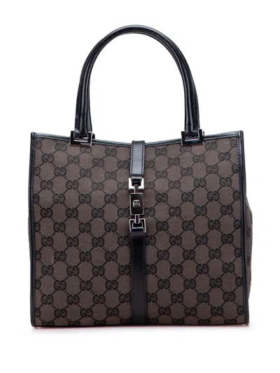 Pre-owned Gucci 2000-2015 Gg Canvas Jackie Handbag In Brown