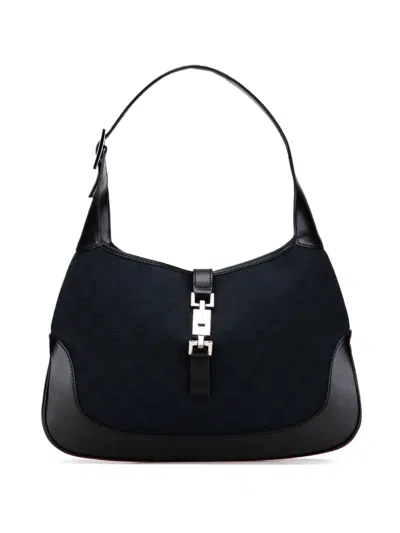 Pre-owned Gucci 2000-2015 Gg Canvas Jackie Shoulder Bag In Blue