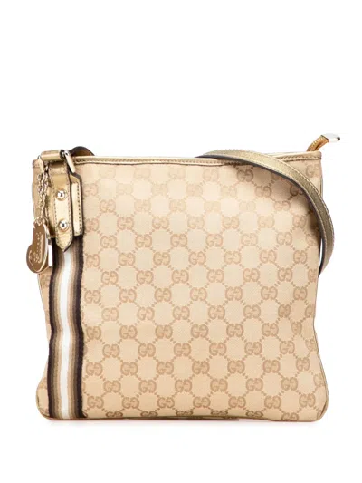 Pre-owned Gucci 2000-2015 Gg Canvas Jolicoeur Crossbody Bag In Brown