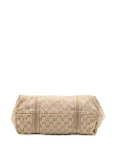 Pre-owned Gucci 2000-2015 Gg Canvas Jolicoeur Tote Bag In Brown