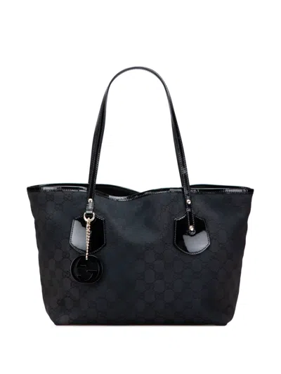 Pre-owned Gucci 2000-2015 Gg Canvas Jolie Tote Bag In Black