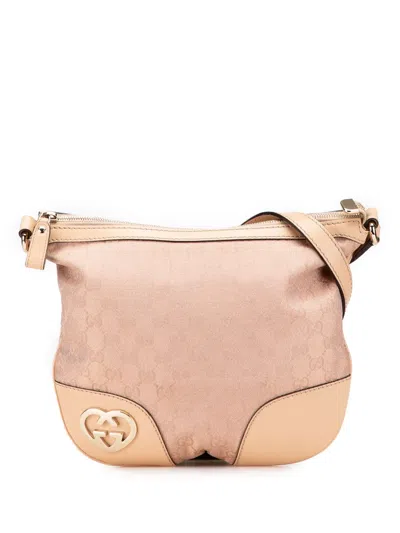 Pre-owned Gucci 2000-2015 Gg Canvas Lovely Crossbody Bag In Pink