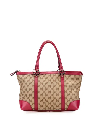 Pre-owned Gucci 2000-2015 Gg Canvas Lovely Tote Bag In Brown