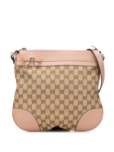 Pre-owned Gucci 2000-2015 Gg Canvas Mayfair Crossbody Bag In Brown