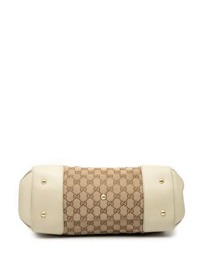 Pre-owned Gucci 2000-2015 Gg Canvas Mayfair Tote Bag In Brown