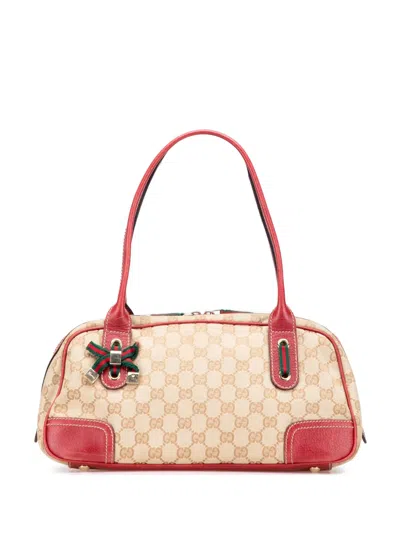 Pre-owned Gucci 2000-2015 Gg Canvas Princy Shoulder Bag In Brown