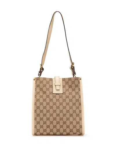Pre-owned Gucci 2000-2015 Gg Canvas Shoulder Bag In Brown