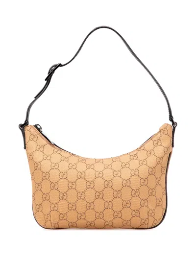 Pre-owned Gucci 2000-2015 Gg Canvas Shoulder Bag In Brown