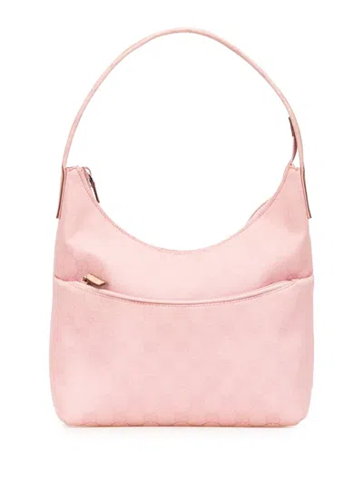 Pre-owned Gucci 2000-2015 Gg Canvas Shoulder Bag In Pink