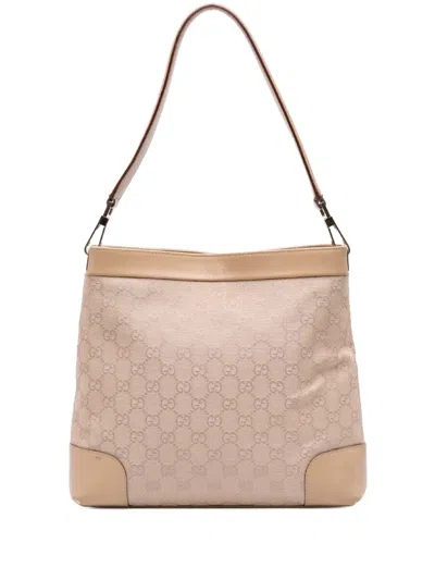 Pre-owned Gucci 2000-2015 Gg Canvas Shoulder Bag In Brown