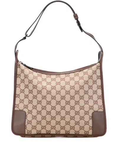 Pre-owned Gucci 2000-2015 Gg Canvas Shoulder Bag In Brown