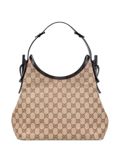 Pre-owned Gucci 2000-2015 Gg Canvas Shoulder Bag In Brown