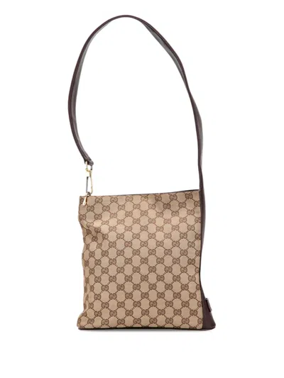 Pre-owned Gucci 2000-2015 Gg Canvas Shoulder Bag In Brown