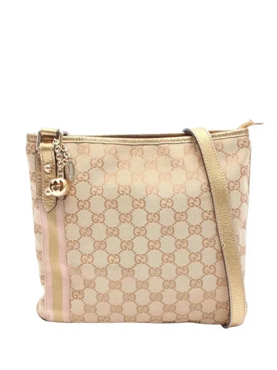 Pre-owned Gucci 2000-2015 Gg Canvas Shoulder Bag In Brown