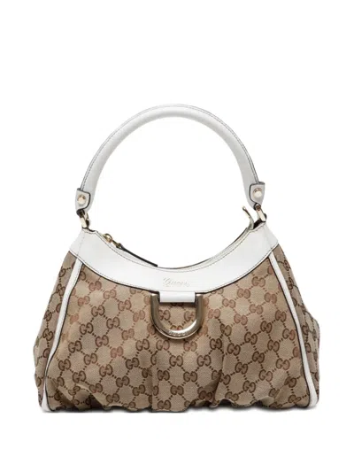 Pre-owned Gucci 2000-2015 Gg Canvas Shoulder Bag In Neutral