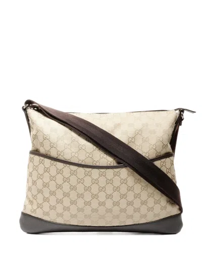 Pre-owned Gucci 2000-2015 Gg Canvas Shoulder Bag In Neutral