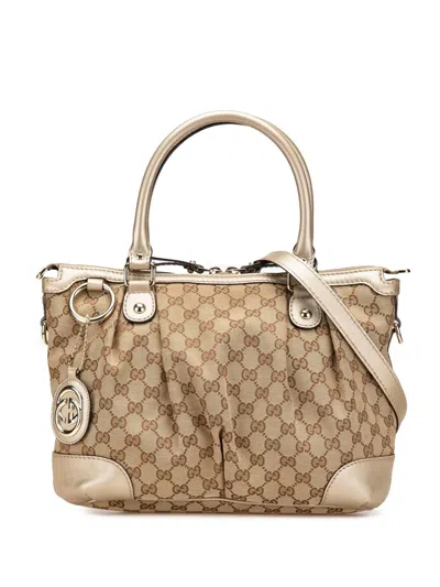 Pre-owned Gucci 2000-2015 Gg Canvas Sukey Satchel