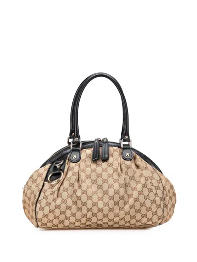 Pre-owned Gucci 2000-2015 Gg Canvas Sukey Satchel