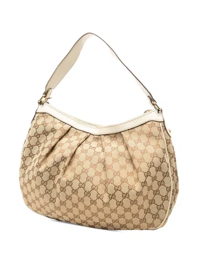 Pre-owned Gucci 2000-2015 Gg Canvas Sukey Shoulder Bag In Brown