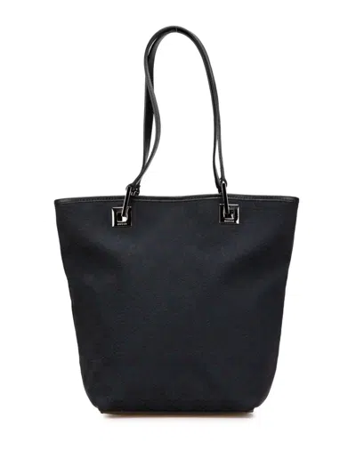 Pre-owned Gucci 2000-2015 Gg Canvas Tote Bag In Blue
