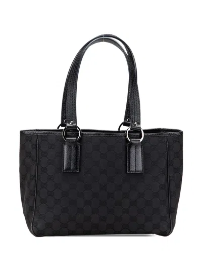 Pre-owned Gucci 2000-2015 Gg Canvas Tote Bag In Black