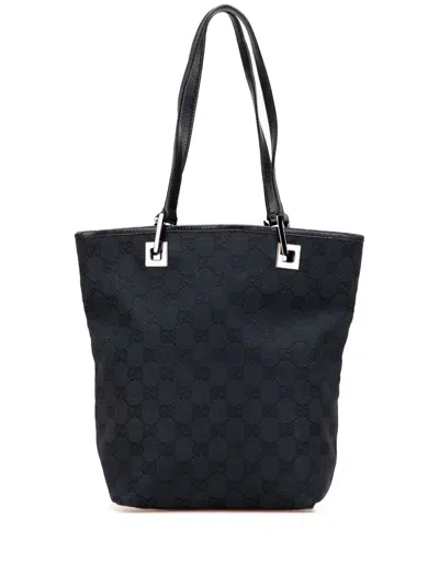 Pre-owned Gucci 2000-2015 Gg Canvas Tote Bag In Blue