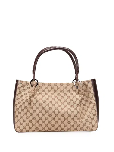 Pre-owned Gucci 2000-2015 Gg Canvas Tote Bag In Brown