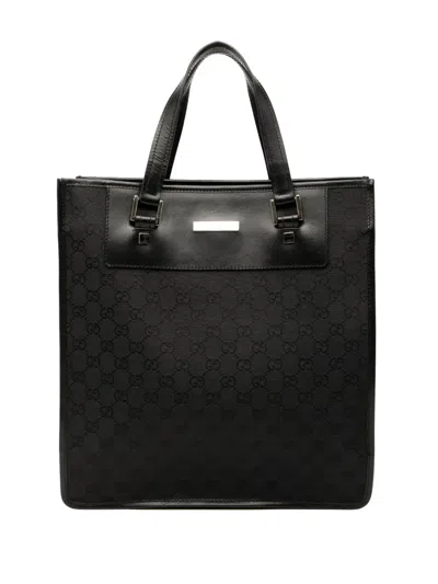 Pre-owned Gucci 2000-2015 Gg Canvas Tote Bag In Black