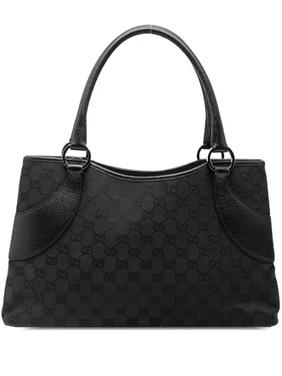 Pre-owned Gucci 2000-2015 Gg Canvas Tote Bag In Black
