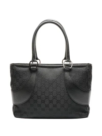 Pre-owned Gucci 2000-2015 Gg Canvas Tote Bag In Black