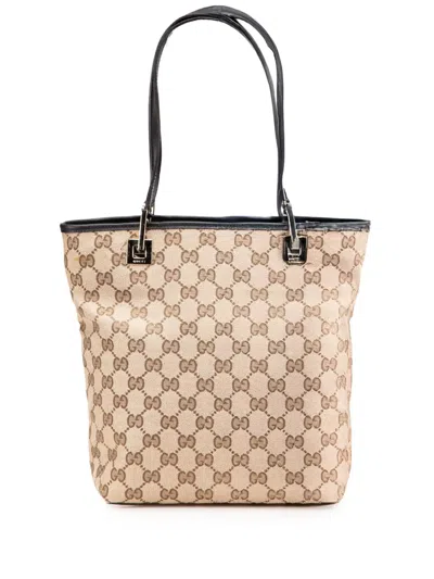 Pre-owned Gucci 2000-2015 Gg Canvas Tote Bag In Brown