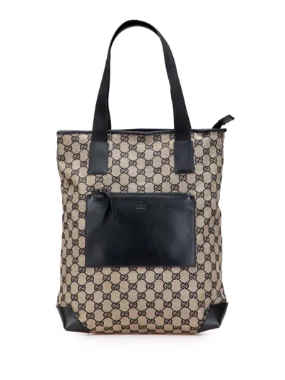 Pre-owned Gucci 2000-2015 Gg Canvas Tote Bag In Brown