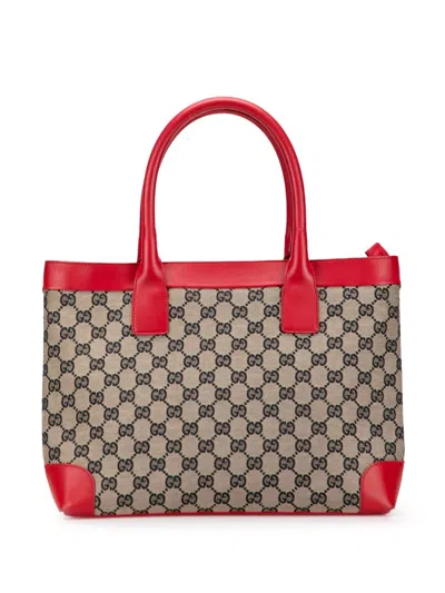 Pre-owned Gucci 2000-2015 Gg Canvas Tote Bag In Brown
