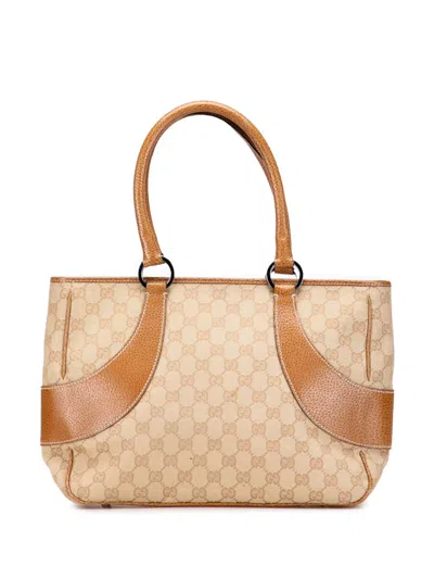 Pre-owned Gucci 2000-2015 Gg Canvas Tote Bag In Brown